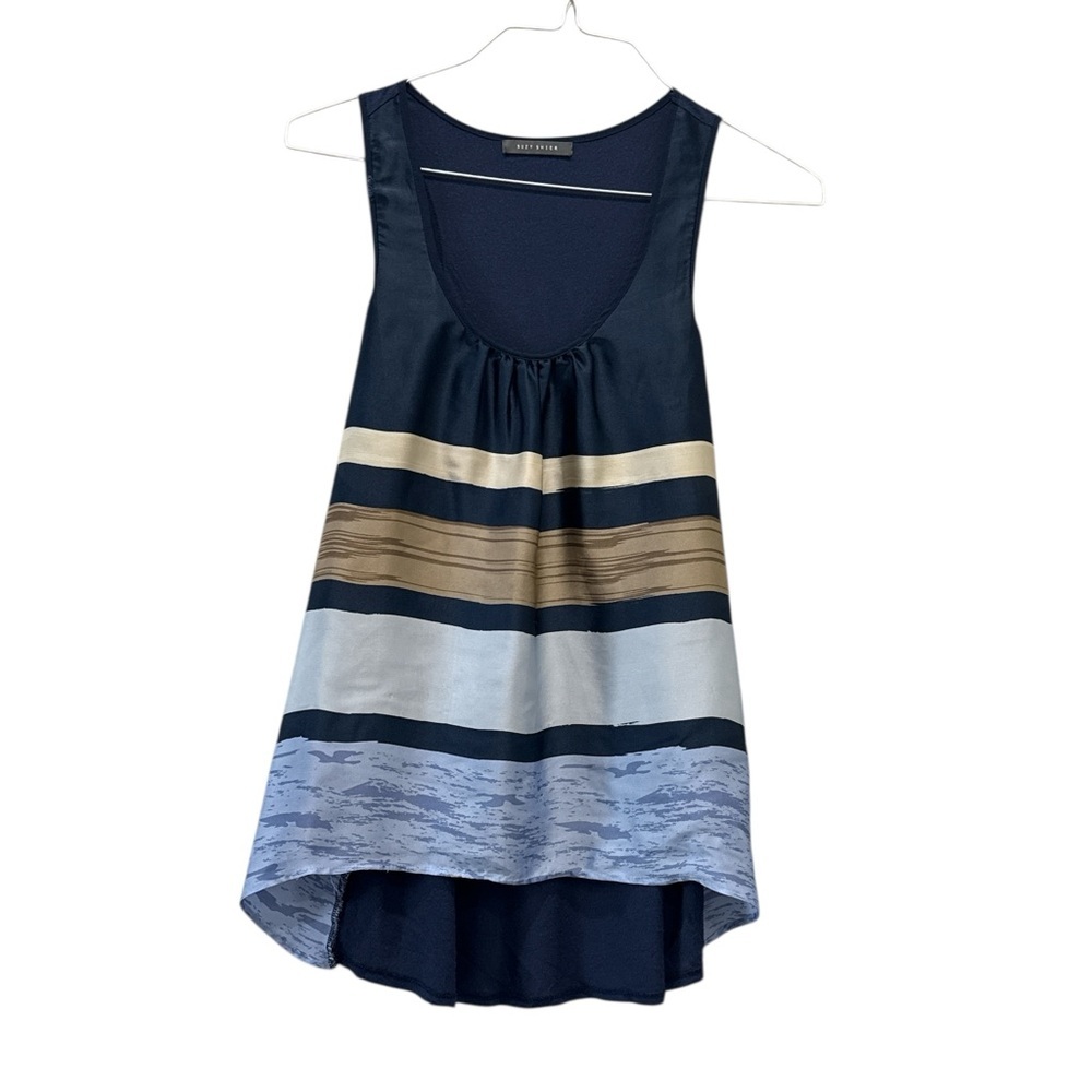 Suzy Shier Striped Sleeveless Tank Top